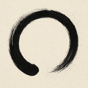 Ensō, zen circle, contemplation, contemplare, cerc, imperfect, stare