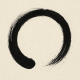 Ensō, zen circle, contemplation, contemplare, cerc, imperfect, stare